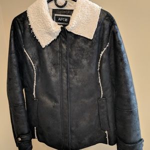 Apt 9 Faux Suede Jacket with Faux Shearling Lining